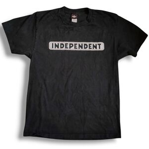 INDEPENDENT - Y2K Men's Skateboarding Black T-Shirt Size Medium